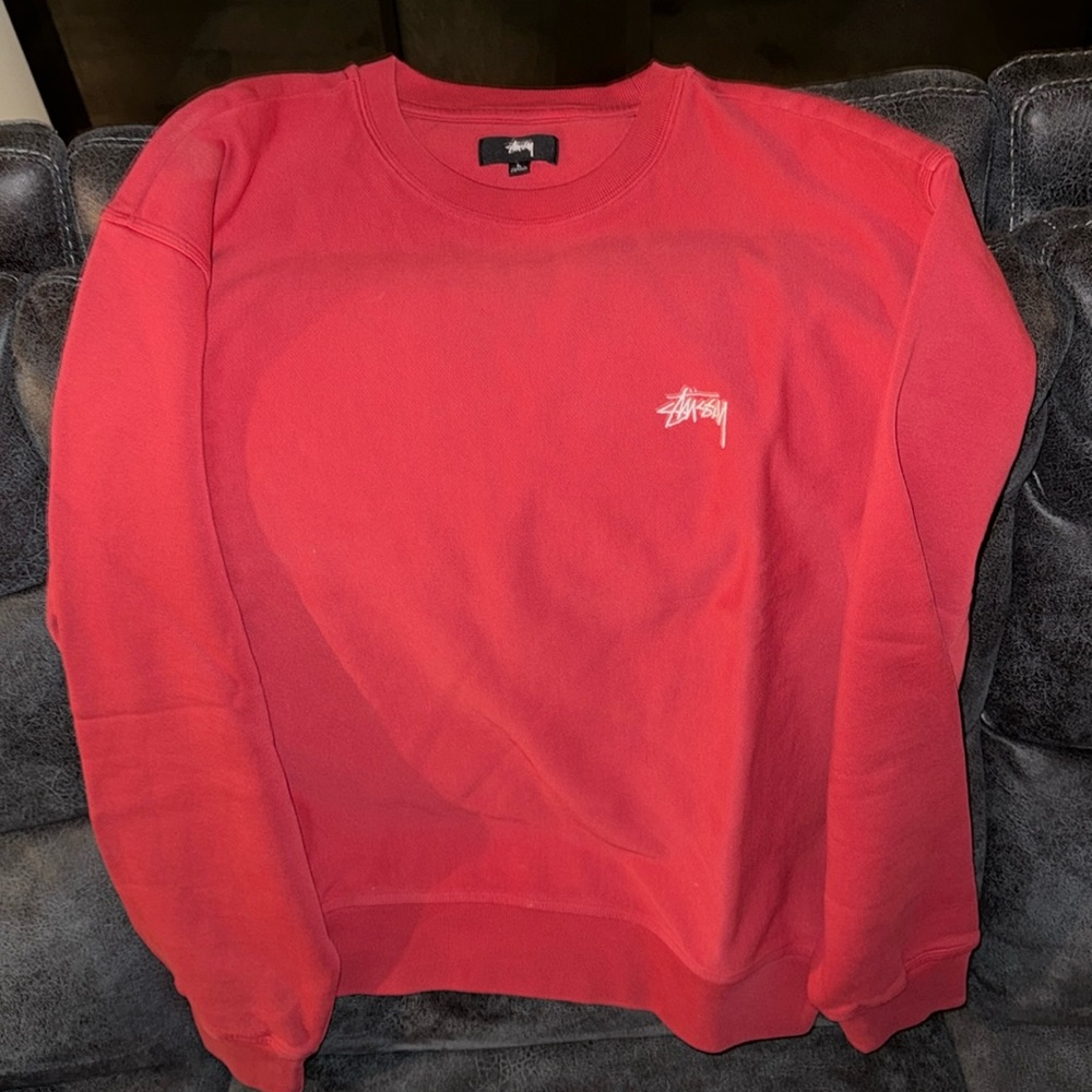 Stussy burgundy crewneck